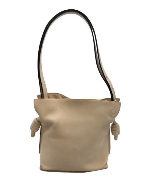 LOEWE（ロエベ）LOEWE (ロエベ) フラメンコショルダーバッグ ホワイトの古着・服飾アイテム