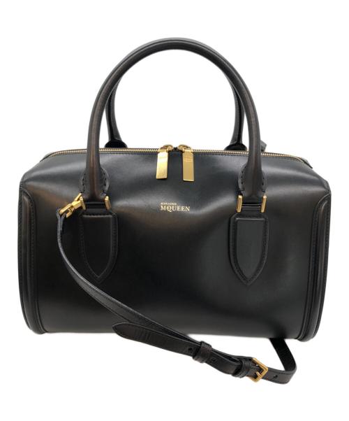 ALEXANDER McQUEEN（アレキサンダーマックイーン）ALEXANDER McQUEEN (アレキサンダーマックイーン) カーフレザー2WAYミニボストンバッグ ブラック サイズ:下記参照の古着・服飾アイテム