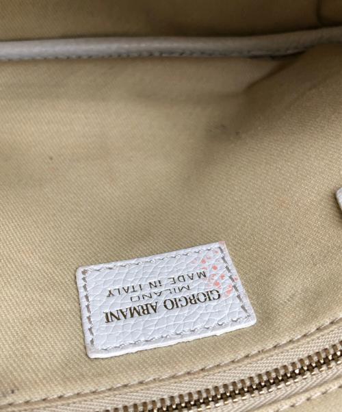 GIORGIO ARMANI（ジョルジョアルマーニ）GIORGIO ARMANI (ジョルジョアルマーニ) 2WAYバッグ ホワイトの古着・服飾アイテム