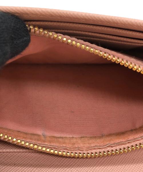 PRADA（プラダ）PRADA (プラダ) SAFFIANO リボンポシェット ショルダーウォレット ピンクの古着・服飾アイテム