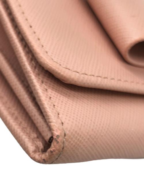 PRADA（プラダ）PRADA (プラダ) SAFFIANO リボンポシェット ショルダーウォレット ピンクの古着・服飾アイテム