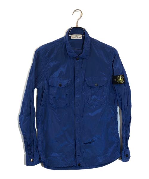 STONE ISLAND（ストーンアイランド）STONE ISLAND (ストーンアイランド) NYLON METAL SHIRT JACKET ネイビー サイズ:SIZE Lの古着・服飾アイテム
