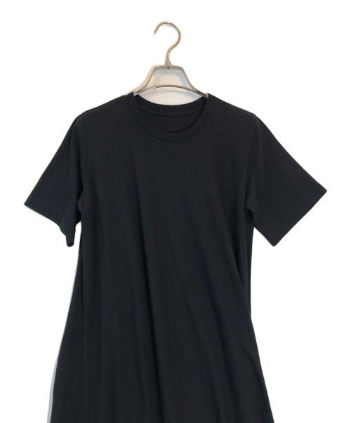 MM6 Maison Margiela（エムエムシックスメゾンマルジェラ）MM6 Maison Margiela (エムエムシックスメゾンマルジェラ) デザインシルエット半袖ワンピース ブラック サイズ:SIZE XSの古着・服飾アイテム