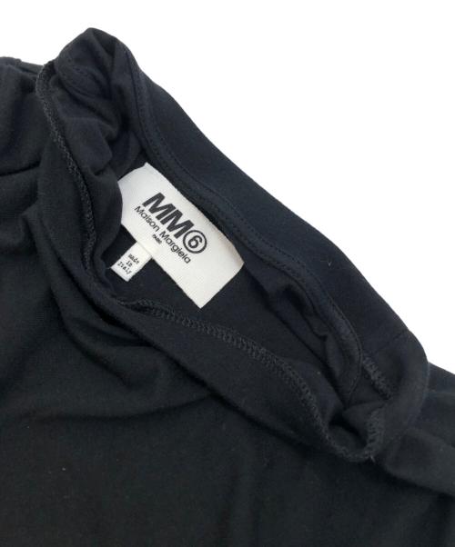 MM6 Maison Margiela（エムエムシックスメゾンマルジェラ）MM6 Maison Margiela (エムエムシックスメゾンマルジェラ) デザインシルエット半袖ワンピース ブラック サイズ:SIZE XSの古着・服飾アイテム