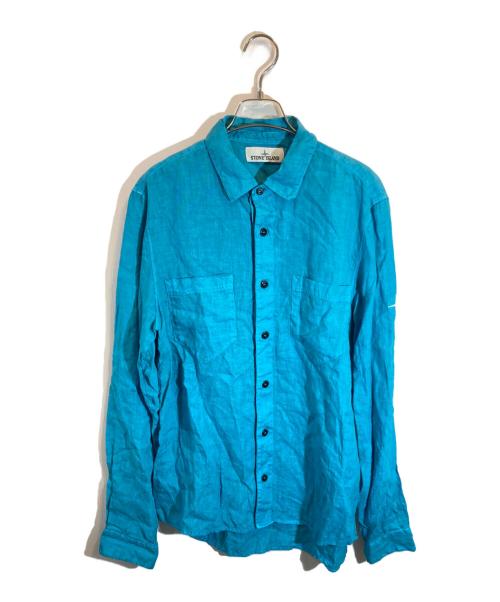STONE ISLAND（ストーンアイランド）STONE ISLAND (ストーンアイランド) シャツ ブルー サイズ:SIZE Mの古着・服飾アイテム