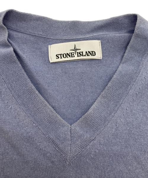 STONE ISLAND（ストーンアイランド）STONE ISLAND (ストーンアイランド) ニットV/N セーター パープル サイズ:SIZE Lの古着・服飾アイテム