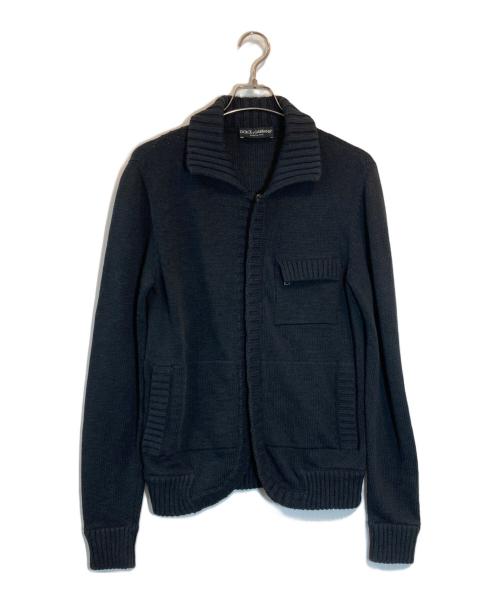 DOLCE & GABBANA（ドルチェ＆ガッバーナ）DOLCE & GABBANA (ドルチェ＆ガッバーナ) コットンドライバーズニット ブラック サイズ:SIZE 46の古着・服飾アイテム