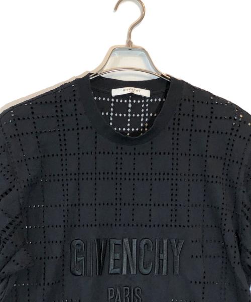 GIVENCHY（ジバンシィ）GIVENCHY (ジバンシィ) メッシュロゴカットソー ブラック サイズ:SIZE Mの古着・服飾アイテム