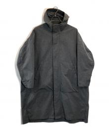 FIRMUM（フィルマム）の古着「クールマックスストレッチキャンバスフードオーバコート」｜グレー