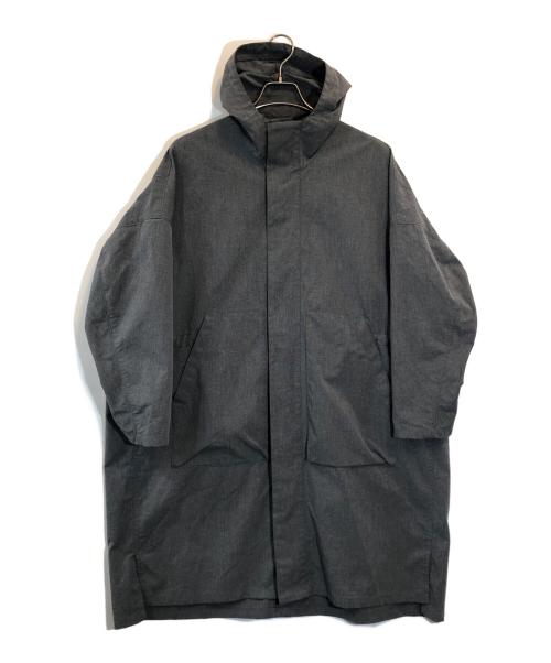 FIRMUM（フィルマム）FIRMUM (フィルマム) クールマックスストレッチキャンバスフードオーバコート グレー サイズ:SIZE Sの古着・服飾アイテム