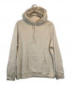 COMOLIコモリ）の古着「インレイ起毛スウェットパーカー」｜アイボリー