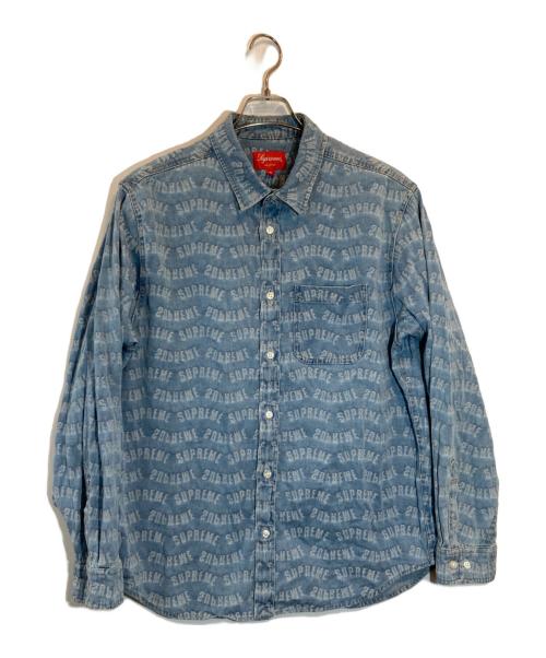SUPREME（シュプリーム）Supreme (シュプリーム) Arc Jacquard Denim Shirt ブルー サイズ:SIZE Mの古着・服飾アイテム