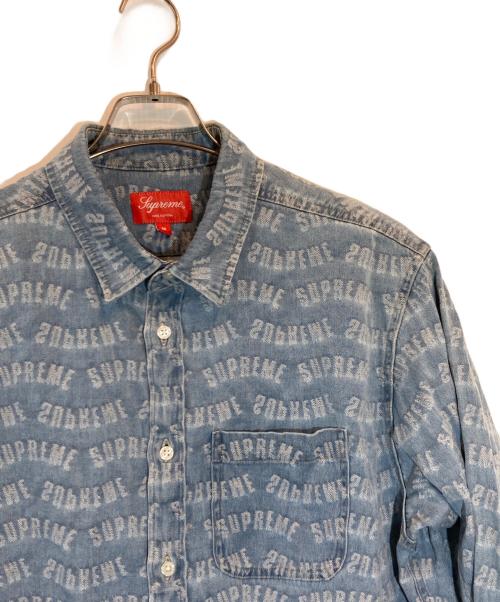 SUPREME（シュプリーム）Supreme (シュプリーム) Arc Jacquard Denim Shirt ブルー サイズ:SIZE Mの古着・服飾アイテム