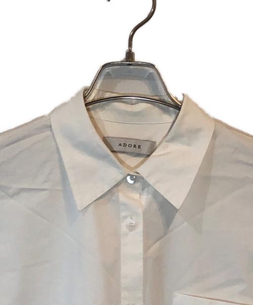 ADORE（アドーア）ADORE (アドーア) クリアコンパクトブラウス ホワイト サイズ:38の古着・服飾アイテム