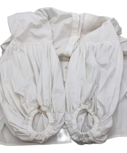 ADORE（アドーア）ADORE (アドーア) クリアコンパクトブラウス ホワイト サイズ:38の古着・服飾アイテム