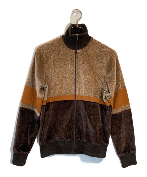 CMMN SWDN（コモンスウェーデン）CMMN SWDN (コモンスウェーデン) ベロアトラックジャケット ブラウン サイズ:SIZE 48の古着・服飾アイテム