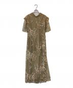 Ameriアメリ）の古着「2WAY WILD ROSE CANVAS ART DRESS」｜ベージュ