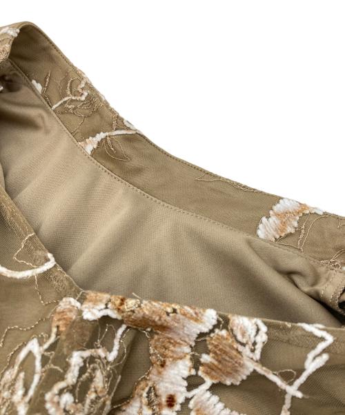 Ameri（アメリ）Ameri (アメリ) 2WAY WILD ROSE CANVAS ART DRESS ベージュ サイズ:Mの古着・服飾アイテム