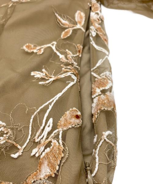 Ameri（アメリ）Ameri (アメリ) 2WAY WILD ROSE CANVAS ART DRESS ベージュ サイズ:Mの古着・服飾アイテム