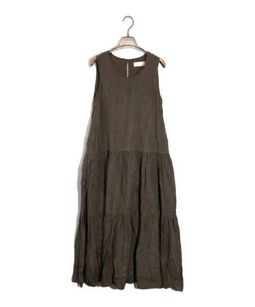 GALLARDA GALANTE（ガリャルダガランテ）GALLARDA GALANTE (ガリャルダガランテ) キュプラティアードワンピース ブラウン サイズ:SIZE FREEの古着・服飾アイテム