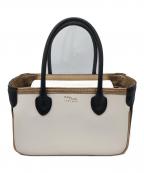 A.D.M.J.エーディーエムジェイ）の古着「カードケース付きハンドバッグ」｜ホワイト×ブラック