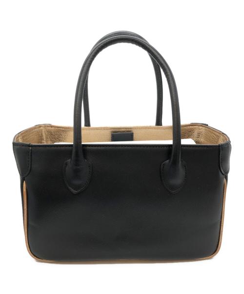 A.D.M.J.（エーディーエムジェイ）A.D.M.J. (エーディーエムジェイ) カードケース付きハンドバッグ ホワイト×ブラックの古着・服飾アイテム