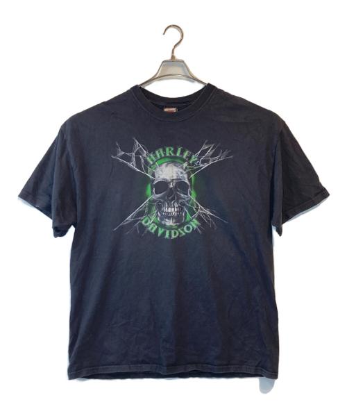 HARLEY-DAVIDSON（ハーレーダビッドソン）HARLEY-DAVIDSON (ハーレーダビッドソン) スカルプリントTシャツ ブラック サイズ:2XLの古着・服飾アイテム