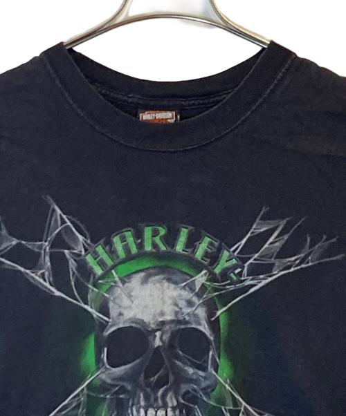 HARLEY-DAVIDSON（ハーレーダビッドソン）HARLEY-DAVIDSON (ハーレーダビッドソン) スカルプリントTシャツ ブラック サイズ:2XLの古着・服飾アイテム