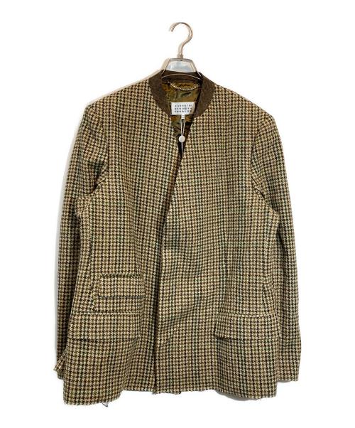 Maison Margiela（メゾンマルジェラ）Maison Margiela (メゾンマルジェラ) ウールノーカラージャャケット ブラウン サイズ:46の古着・服飾アイテム
