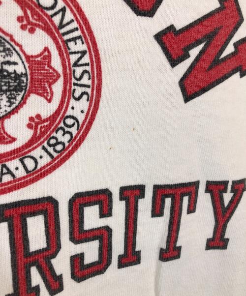 Champion（チャンピオン）Champion (チャンピオン) プリントTシャツ アイボリー サイズ:MEDIUMの古着・服飾アイテム