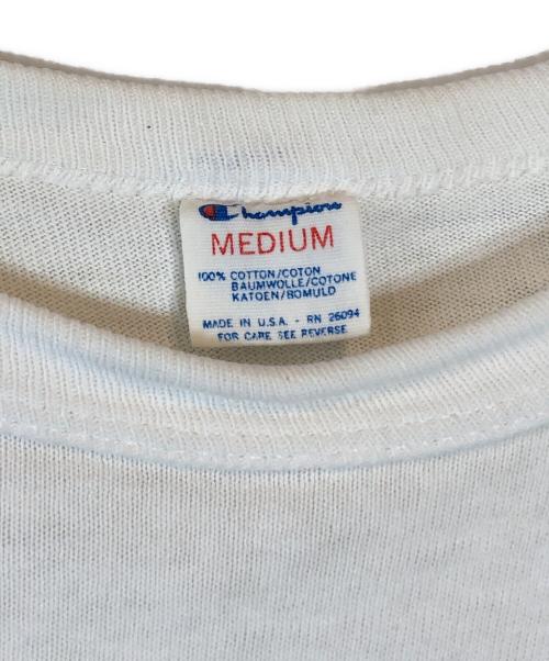 Champion（チャンピオン）Champion (チャンピオン) プリントTシャツ アイボリー サイズ:MEDIUMの古着・服飾アイテム