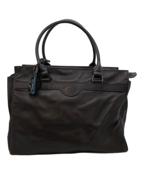 LONGCHAMP（ロンシャン）LONGCHAMP (ロンシャン) レザーハンドバッグ ブラウン サイズ:下記参照の古着・服飾アイテム
