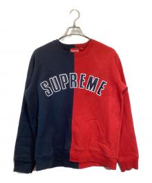 SUPREME（シュプリーム）の古着「Split Crewneck Sweatshirt」｜ネイビー×レッド