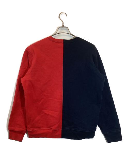 SUPREME（シュプリーム）SUPREME (シュプリーム) Split Crewneck Sweatshirt ネイビー×レッド サイズ:Smallの古着・服飾アイテム