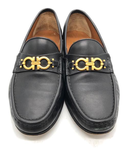 Salvatore Ferragamo（サルヴァトーレ フェラガモ）Salvatore Ferragamo (サルヴァトーレ フェラガモ) ビットローファー ブラック サイズ:SIZE 7 1/2の古着・服飾アイテム