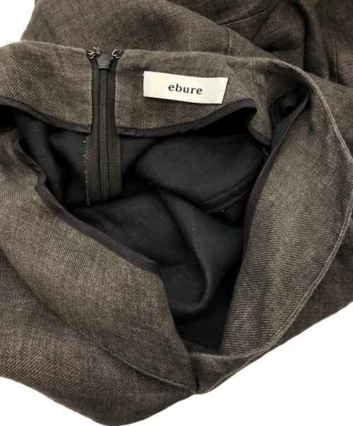 ebure（エブール）EBURE (エブール) スキッパーリネンワンピース ブラウン サイズ:SIZE 36の古着・服飾アイテム