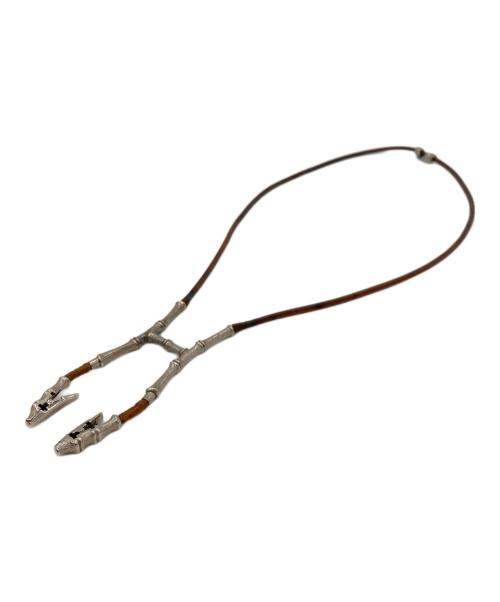 HERMES（エルメス）HERMES (エルメス) バンブー・ホルター・チョーカー ブラウンの古着・服飾アイテム