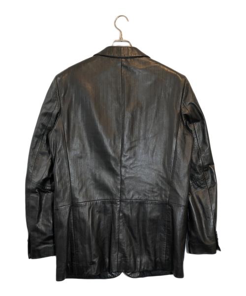 HUGO BOSS（ヒューゴ ボス）HUGO BOSS (ヒューゴ ボス) ラムレザー3Bジャケット ブラック サイズ:不明の古着・服飾アイテム