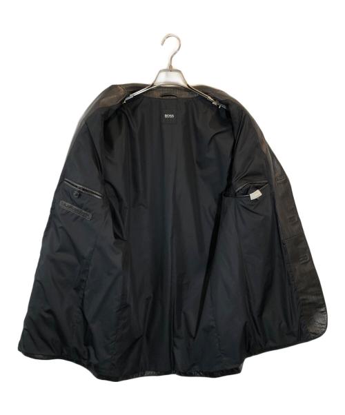 HUGO BOSS（ヒューゴ ボス）HUGO BOSS (ヒューゴ ボス) ラムレザー3Bジャケット ブラック サイズ:不明の古着・服飾アイテム