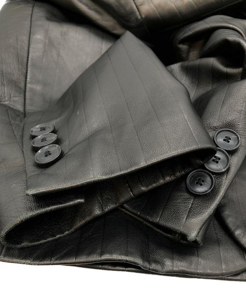 HUGO BOSS（ヒューゴ ボス）HUGO BOSS (ヒューゴ ボス) ラムレザー3Bジャケット ブラック サイズ:不明の古着・服飾アイテム