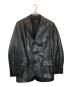 HUGO BOSS（ヒューゴ ボス）の古着「ラムレザー3Bジャケット」｜ブラック