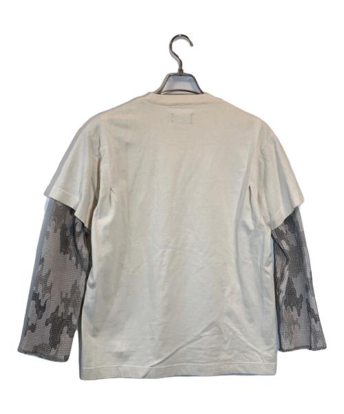 fafa（フェフェ）fafa (フェフェ) CAMO DOUBLE SLEEVE TEE アイボリー サイズ:SIZE Mの古着・服飾アイテム
