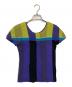 me ISSEY MIYAKE（ミーイッセイ ミヤケ）の古着「プリーツカットソー」｜パープル×イエロー