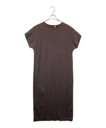 ATON（エイトン）の古着「Suvin 60/2 cap sleeve dress」｜ブラウン