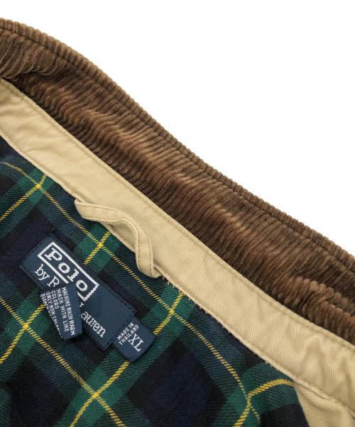 POLO RALPH LAUREN（ポロ・ラルフローレン）POLO RALPH LAUREN (ポロ・ラルフローレン) 襟コーデュロイスイングトップ ブラウン サイズ:XLの古着・服飾アイテム