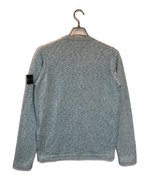 STONE ISLAND（ストーンアイランド）STONE ISLAND (ストーンアイランド) Crew neck cotton nylon knit スカイブルー サイズ:SIZE Sの古着・服飾アイテム
