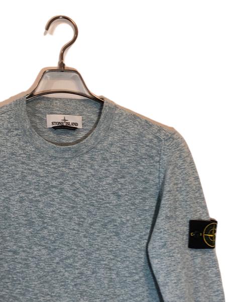 STONE ISLAND（ストーンアイランド）STONE ISLAND (ストーンアイランド) Crew neck cotton nylon knit スカイブルー サイズ:SIZE Sの古着・服飾アイテム