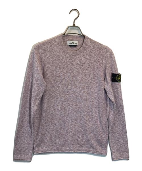 STONE ISLAND（ストーンアイランド）STONE ISLAND (ストーンアイランド) Crew neck cotton nylon knit ピンク サイズ:SIZE Sの古着・服飾アイテム