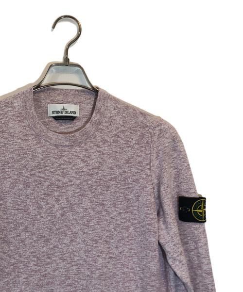 STONE ISLAND（ストーンアイランド）STONE ISLAND (ストーンアイランド) Crew neck cotton nylon knit ピンク サイズ:SIZE Sの古着・服飾アイテム
