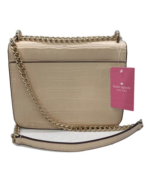 Kate Spade（ケイトスペード）Kate Spade (ケイトスペード) クロコエンボスチェーンショルダーバッグ ピンク サイズ:下記参照の古着・服飾アイテム